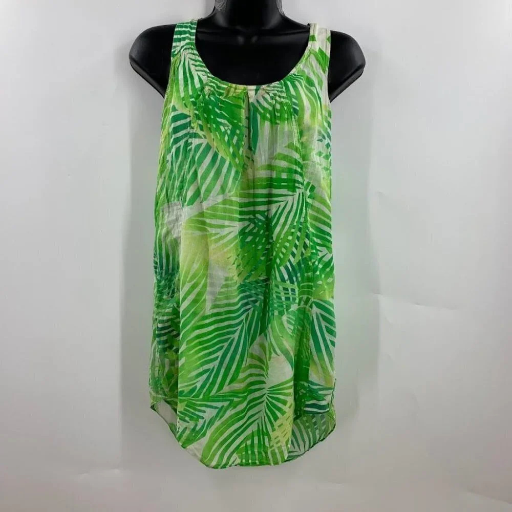Diane Von‎ Furstenberg Women's Silk Blend Tropical Racerback Swim Cover Size 0